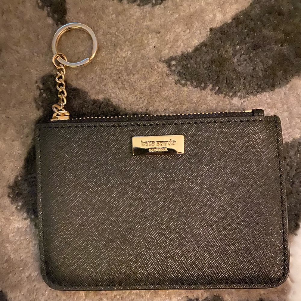 Black Kate Spade Leather Card Holder